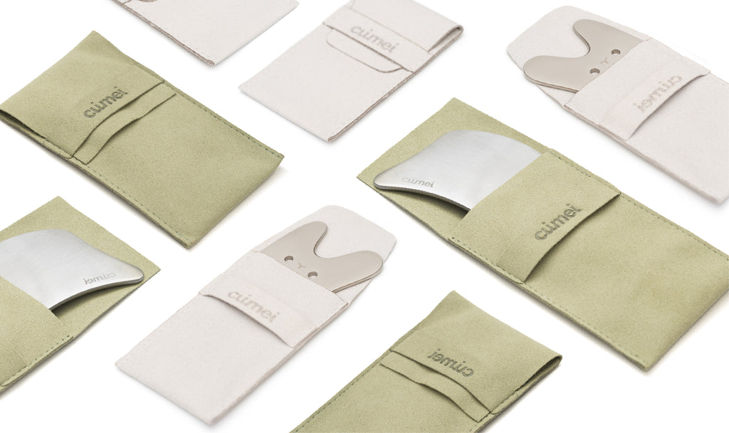 Stainless facial massager Gua Sha - DUO (Bunny+SHUHU)