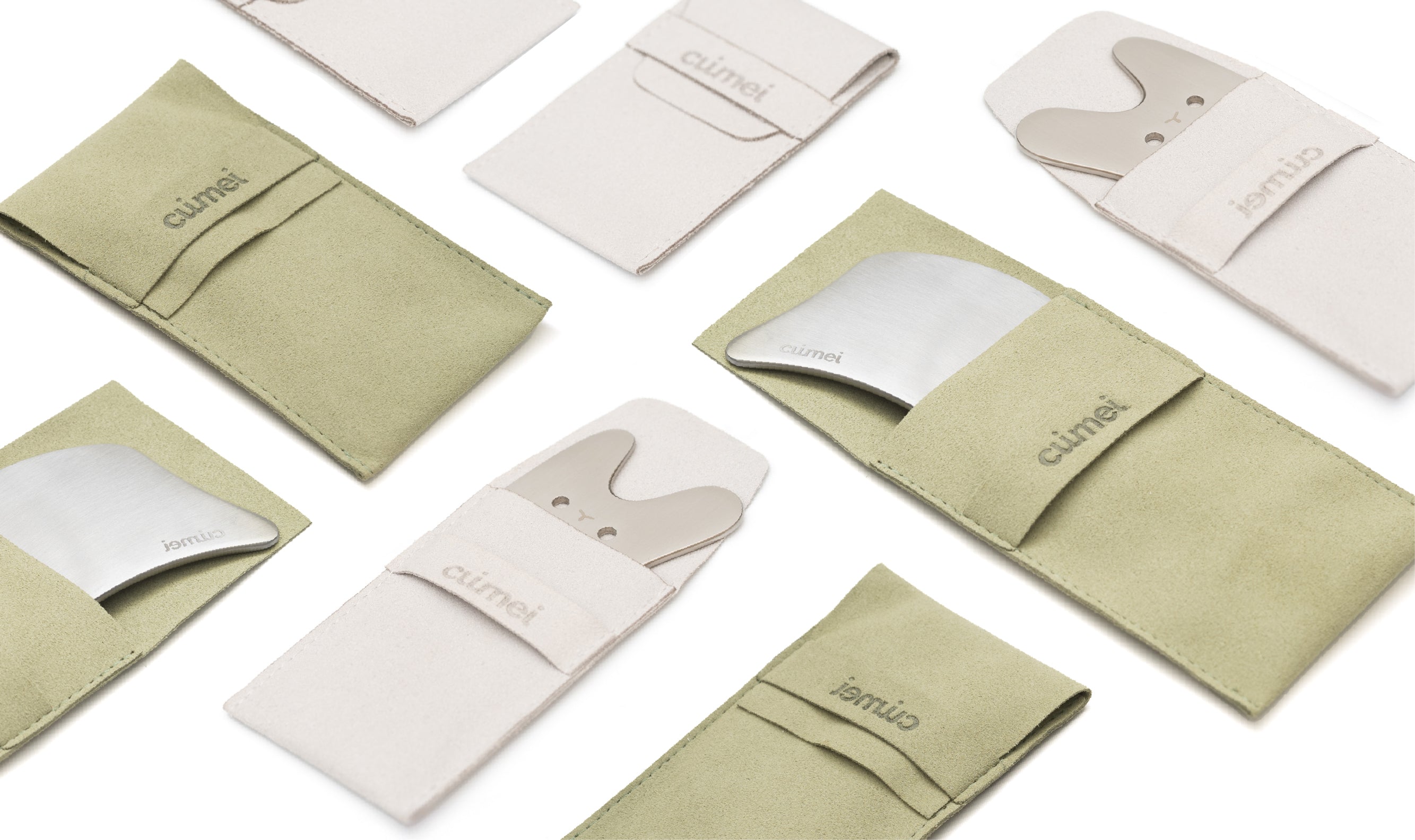 Stainless facial massager Gua Sha - DUO (Bunny+SHUHU)