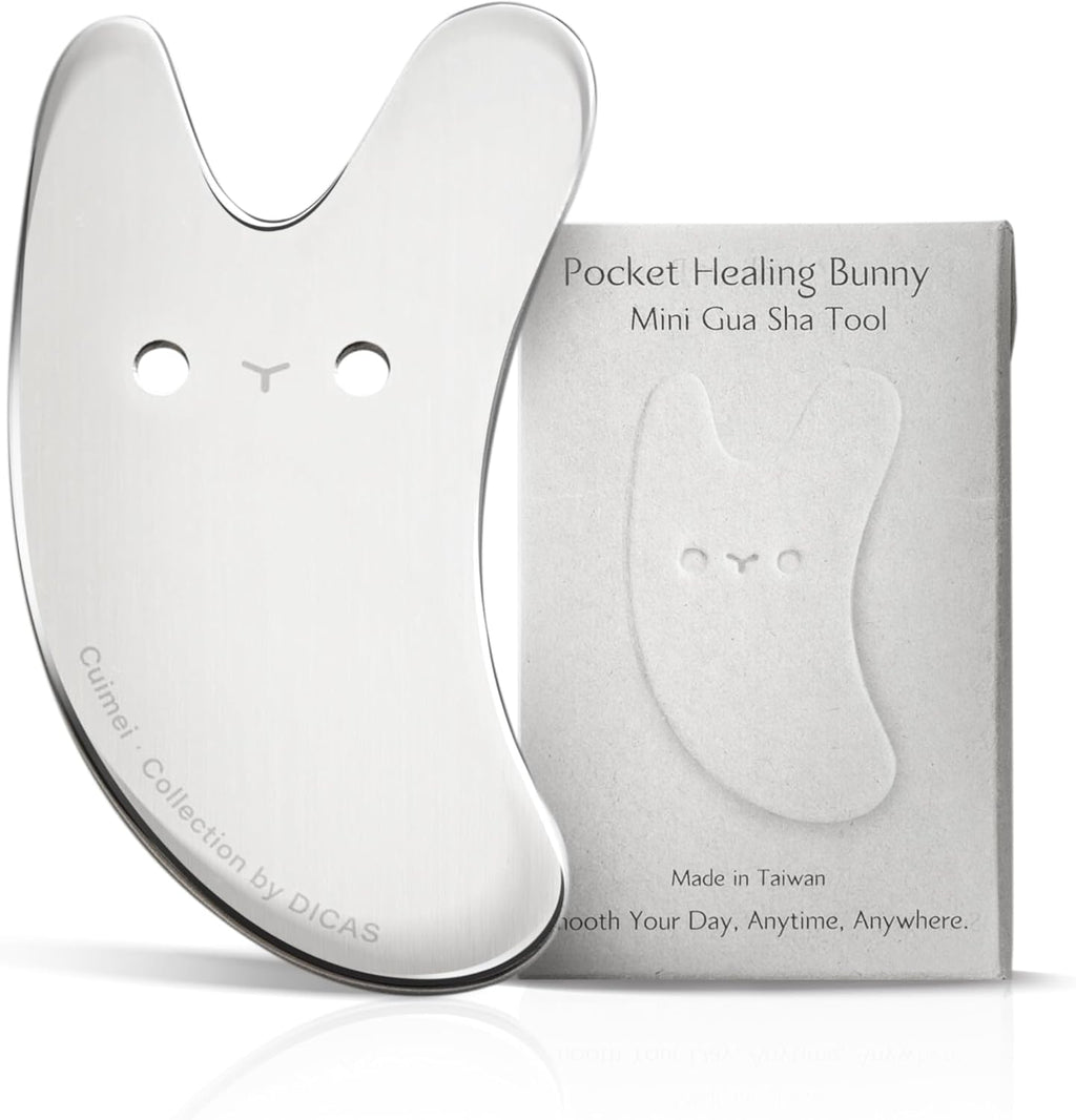 Bunny: Stainless facial massager Gua Sha - Single