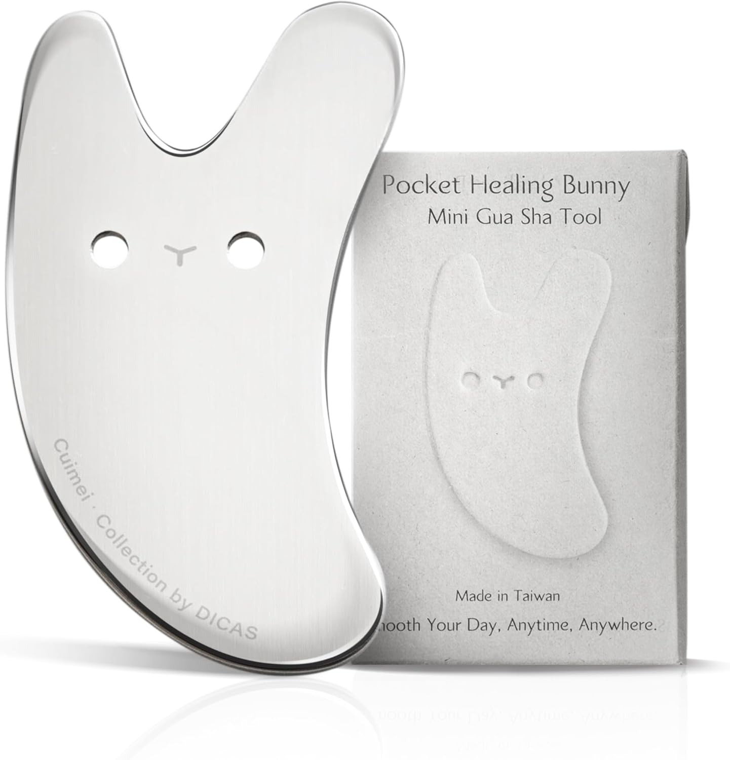 Bunny: Stainless facial massager Gua Sha - Single