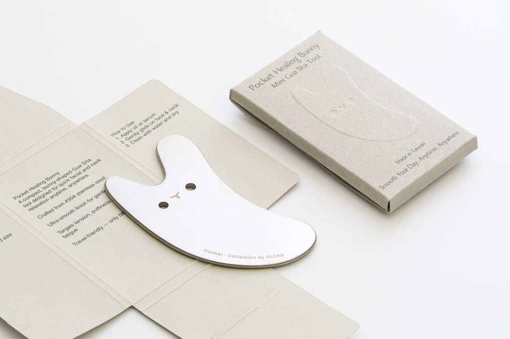 Bunny: Stainless facial massager Gua Sha - Single